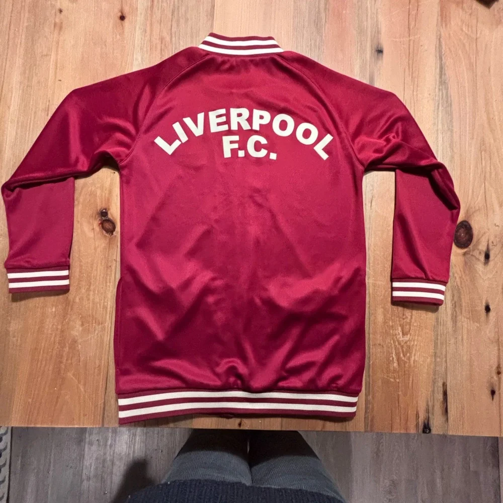 Red Liverpool Soccer Zip-Up Track Jacket Boys or Girls 10 Excellent Condition